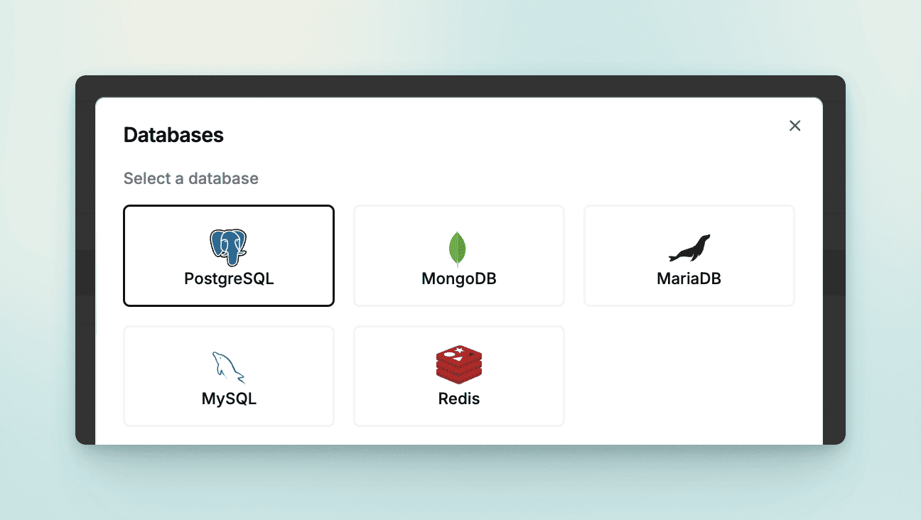 select a database