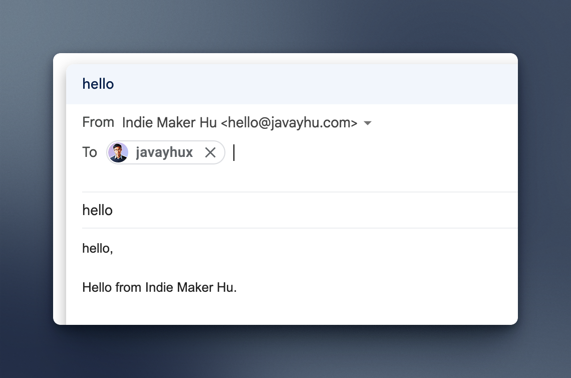 gmail send test email