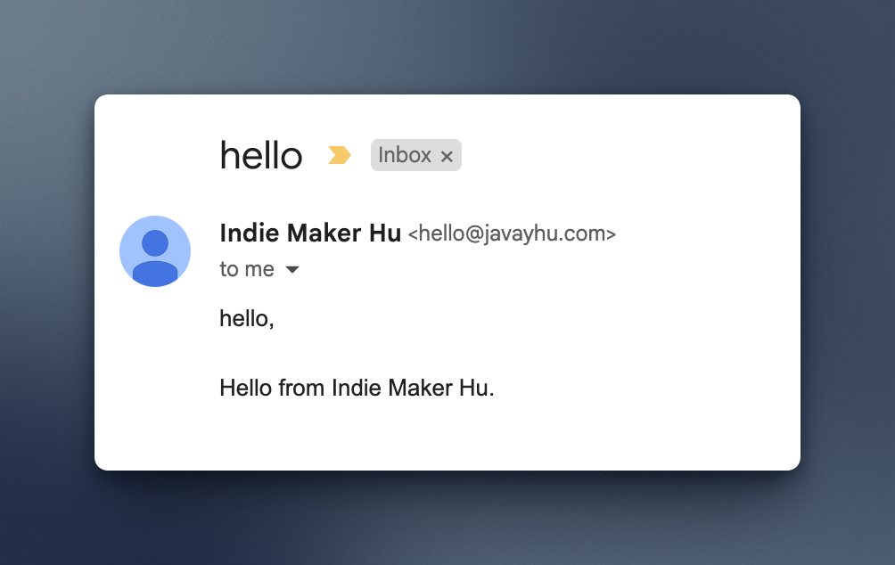 gmail receive test email