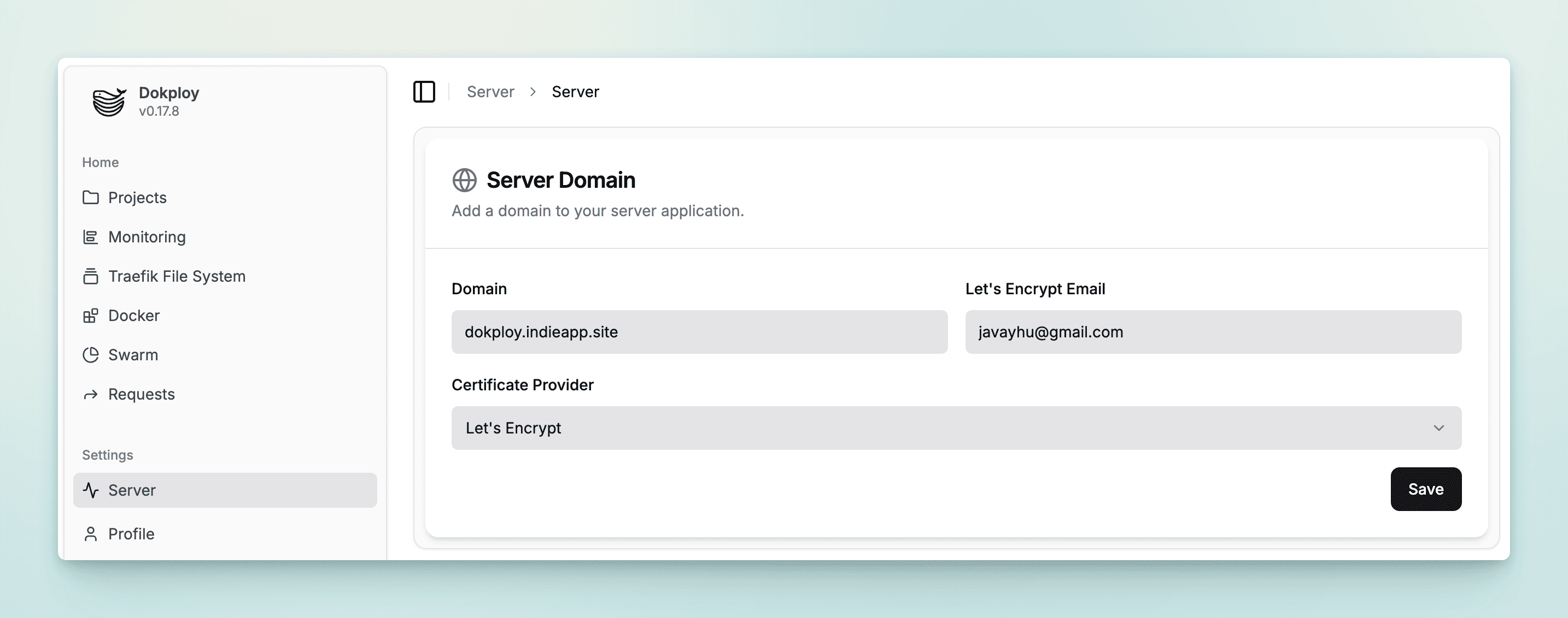 dokploy bind domain