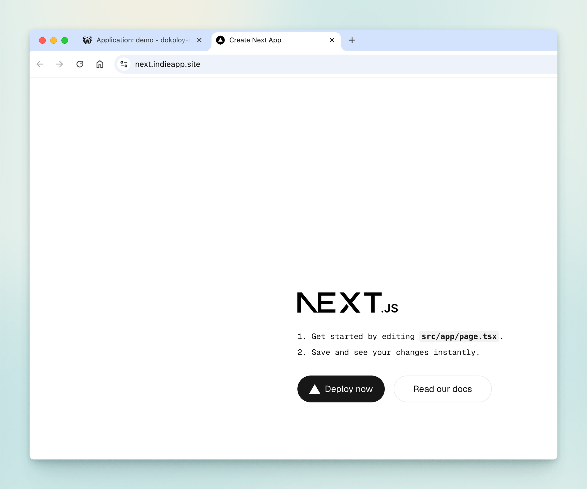 visit nextjs app by https://domain